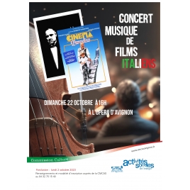 Concert Musique de films italiens - dimanche 22 octobre