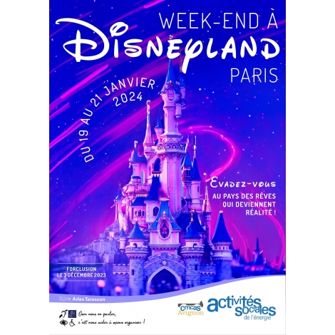 Week End à Disneyland Paris du 19 au 21 janvier 2024