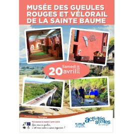 Musée des Gueules Rouges et vélorail de la Sainte Baume - samedi 20 avril 2024