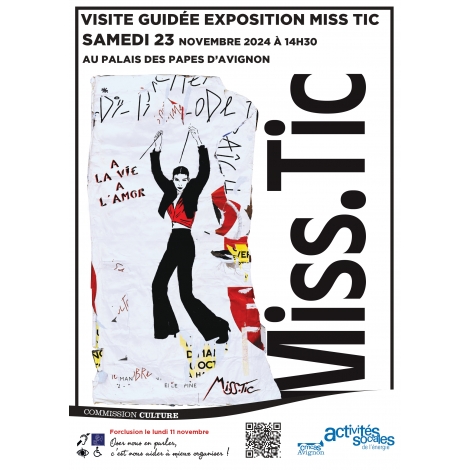 Exposition Miss Tic - samedi 23 novembre 2024