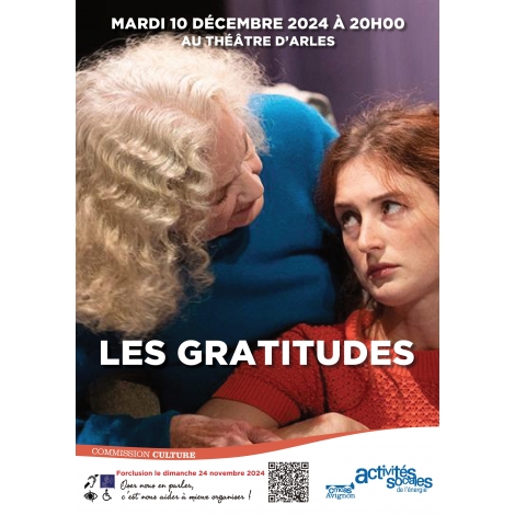 Théâtre Les gratitudes - mardi 10 décembre 2024