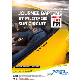 JOURNEE BAPTÊME ET PILOTAGE SUR CIRCUIT